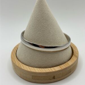 Monet Silver Polished Bangle Bracelet